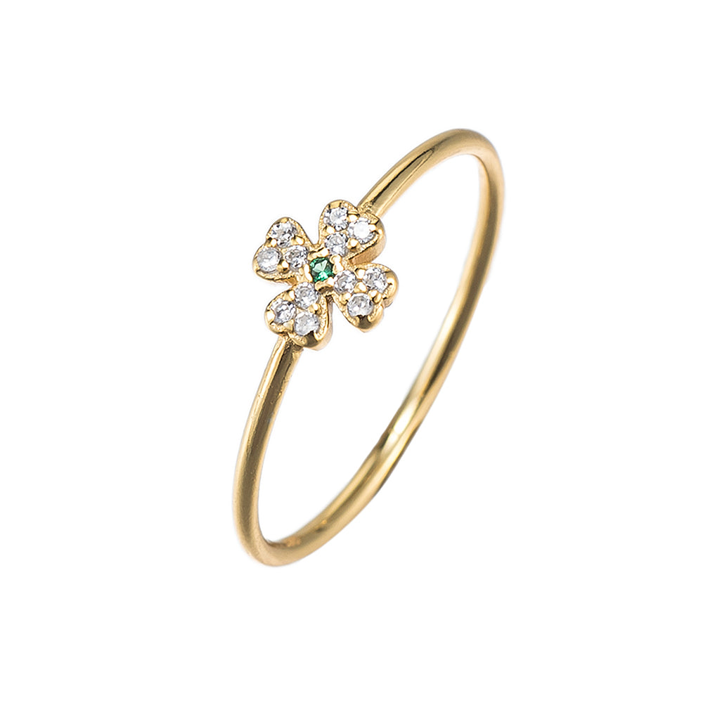 CZ Clover Ring e&e Jewellery