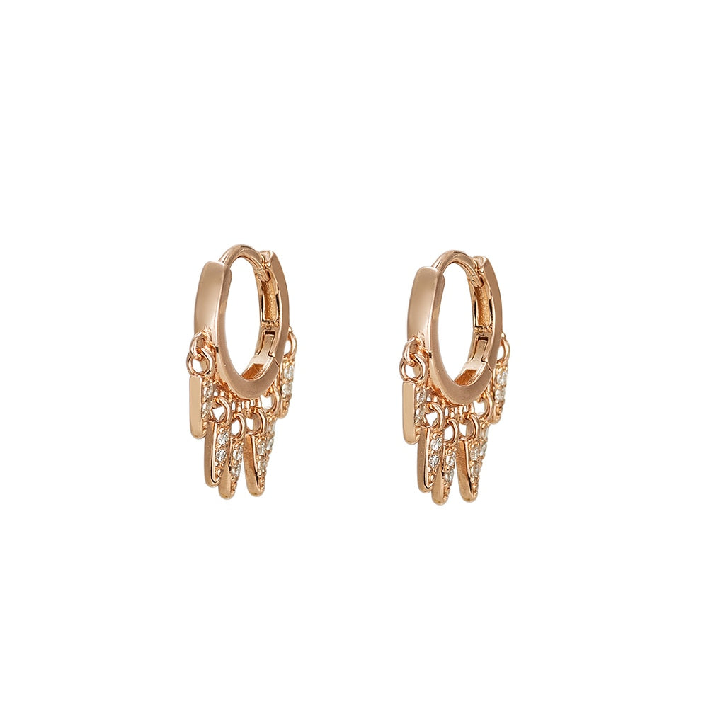Sterling Silver Dangly Hoop Earrings
