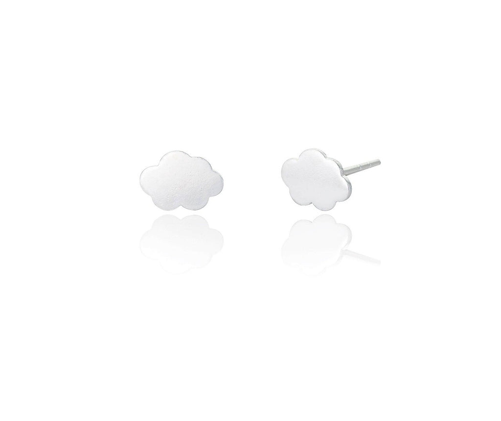 Sterling Silver Cloud Stud Earrings