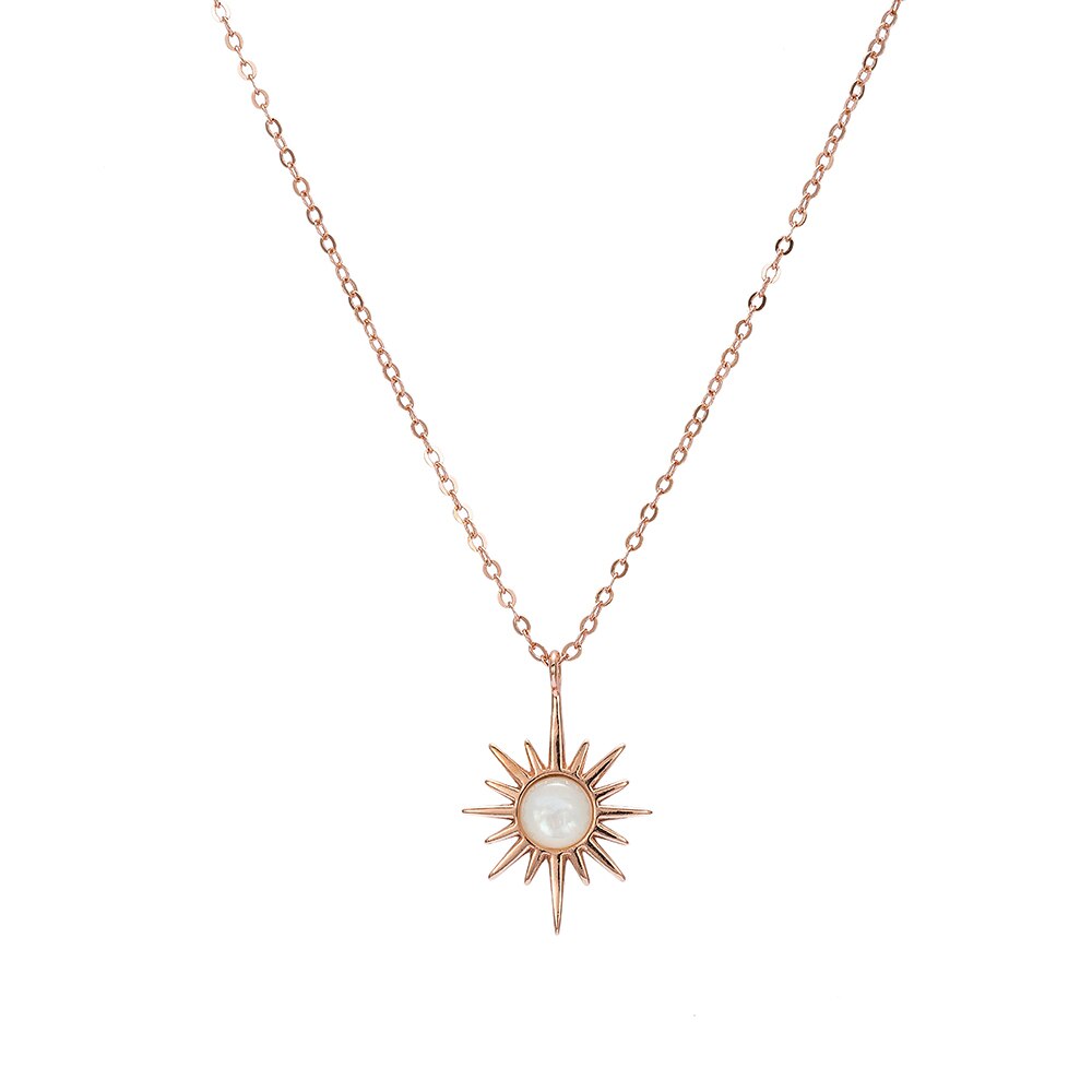 Sterling Silver Gemstone North Star Necklace