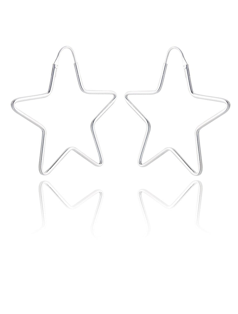 Sterling Silver Minimal Star Earrings