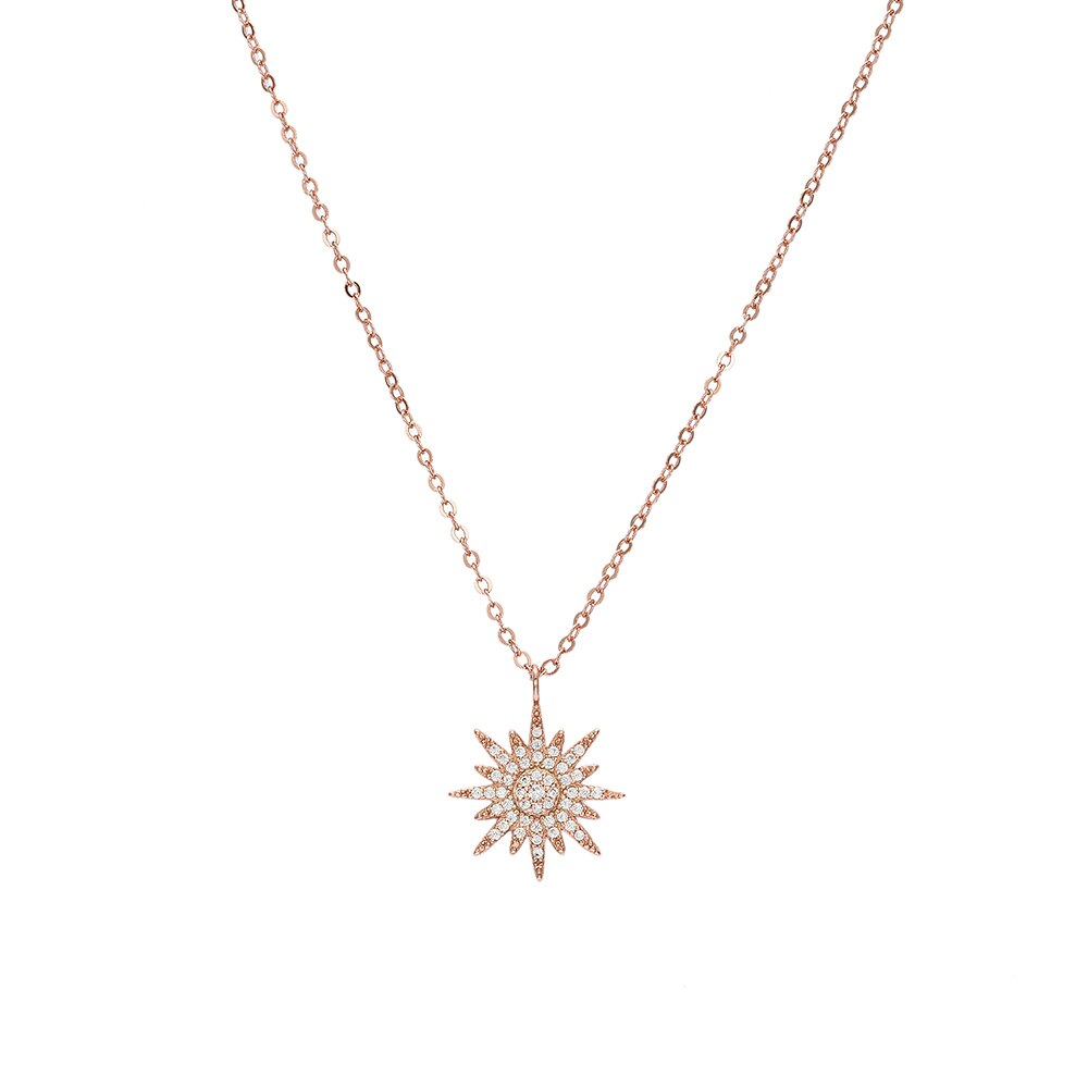 Sterling Silver Sun Necklace 