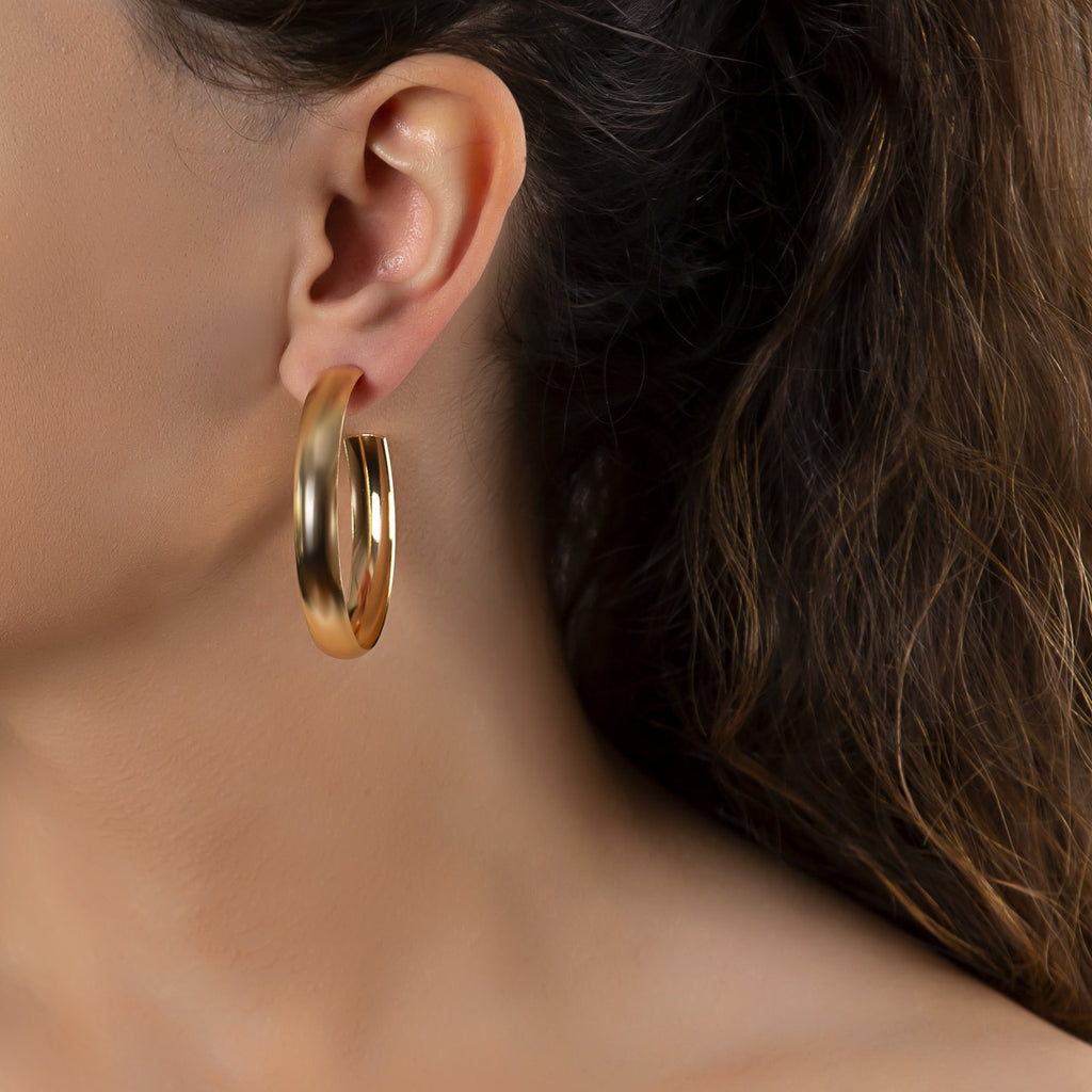 Gold Plated Bold Hoops