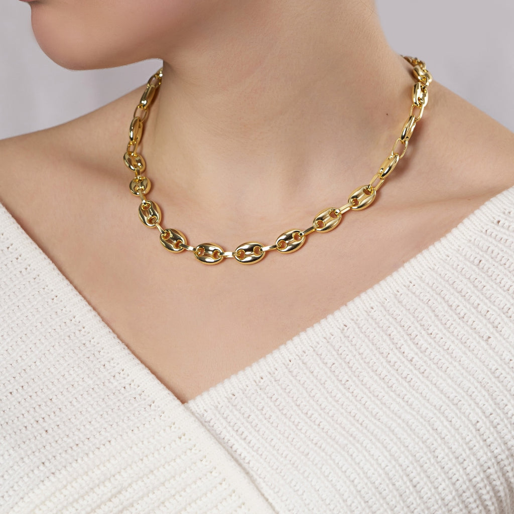 Gold Plated Links Chain Necklace