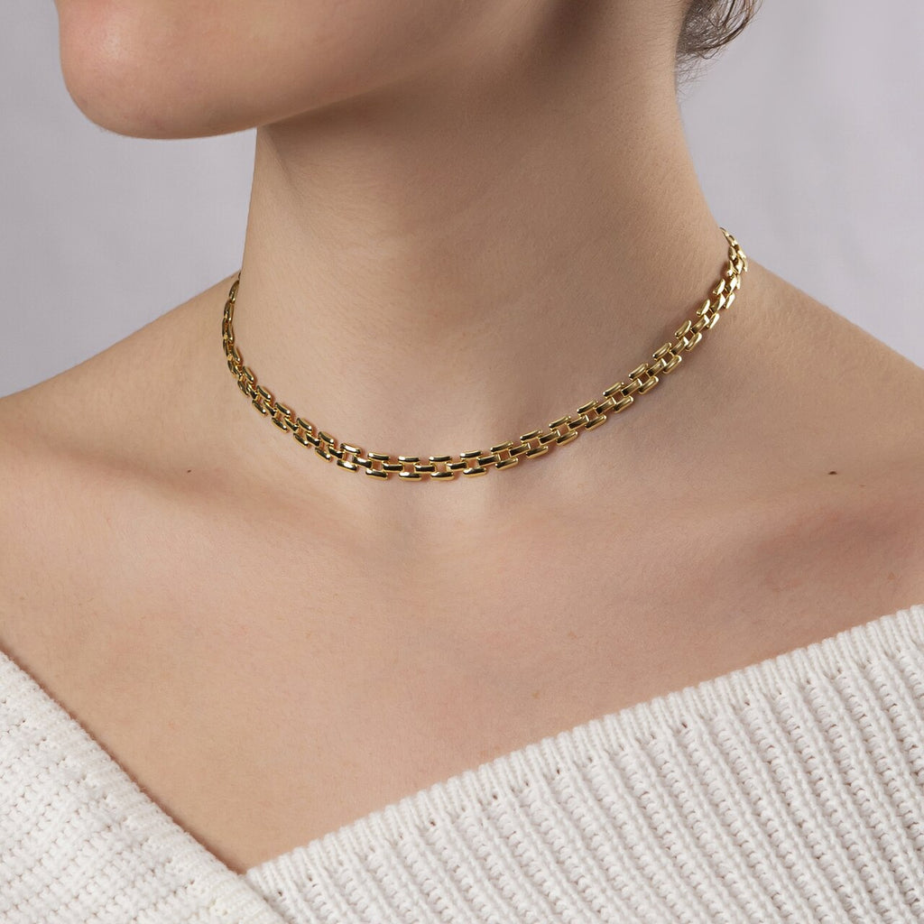 Gold Plated Chain Necklace 