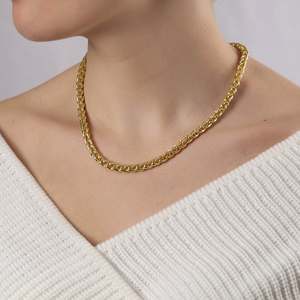 Gold Plated Chain Rope Necklace
