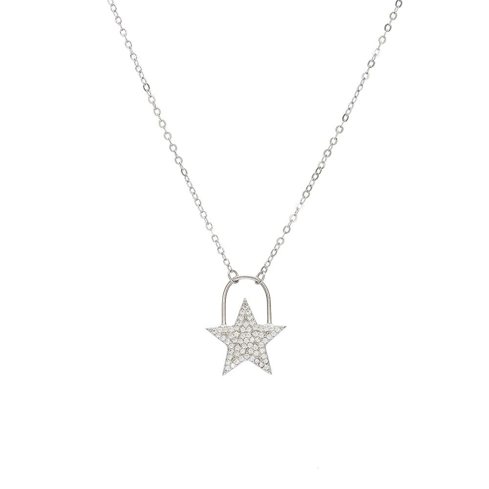 Sterling Silver Simple Star Necklace