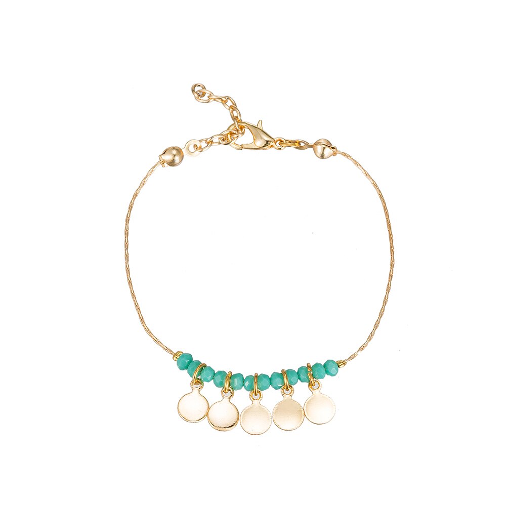 Five Flakes Gold Plated Bracelet