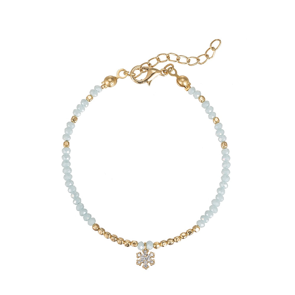 White Snow Gold Plated Bracelet