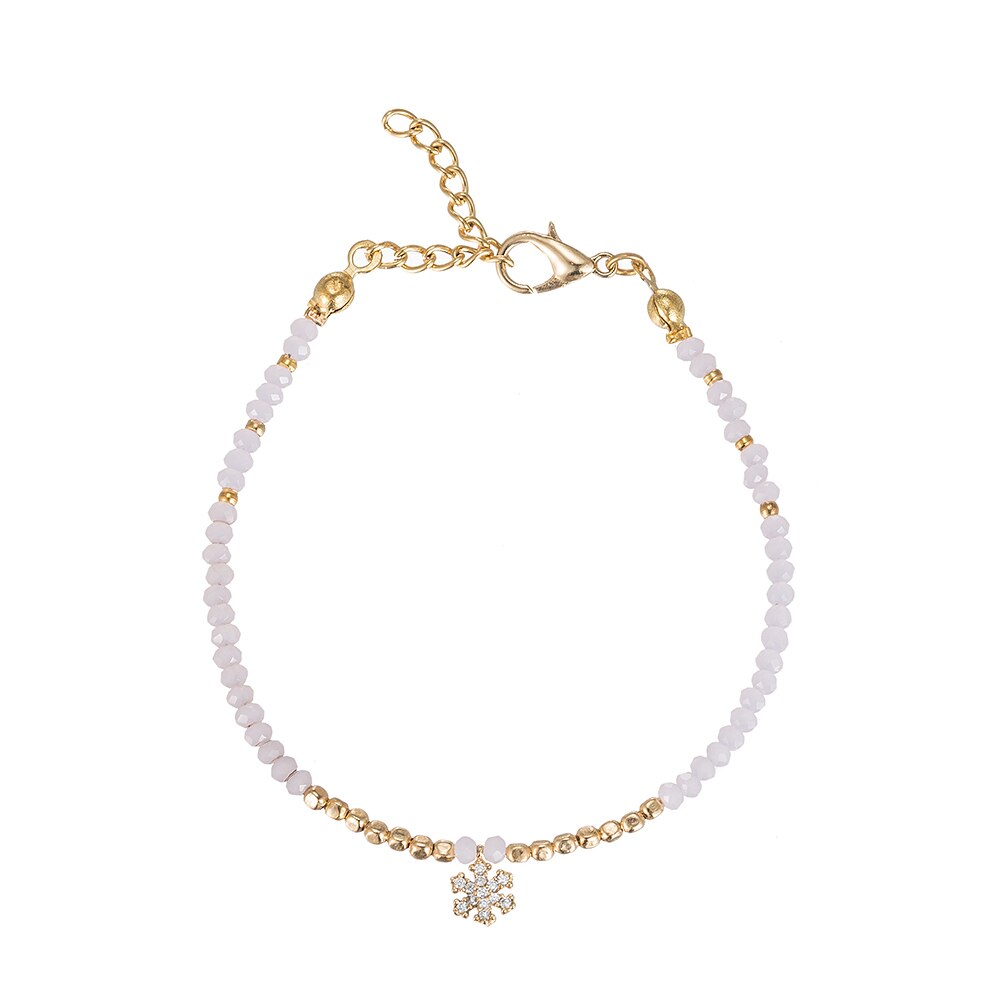 White Snow Gold Plated Bracelet