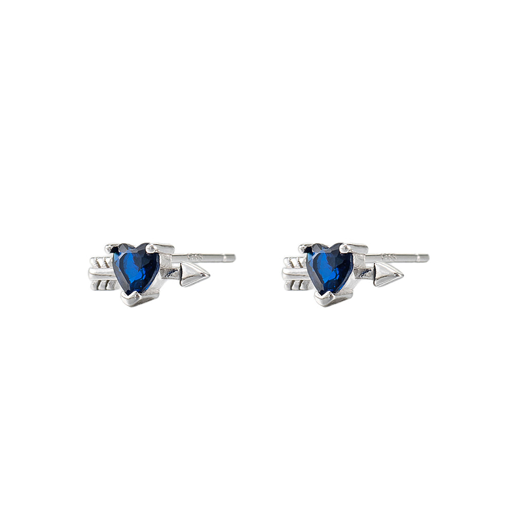 Sterling Love Stud Earrings