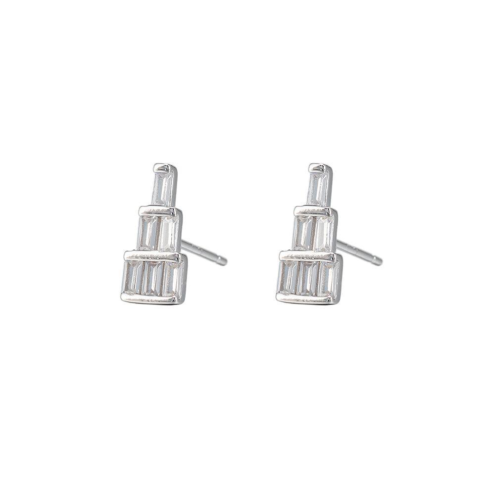 Sterling Zirconia Stud Earrings