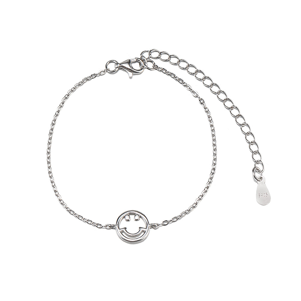 Sterling Smiley Face Bracelet