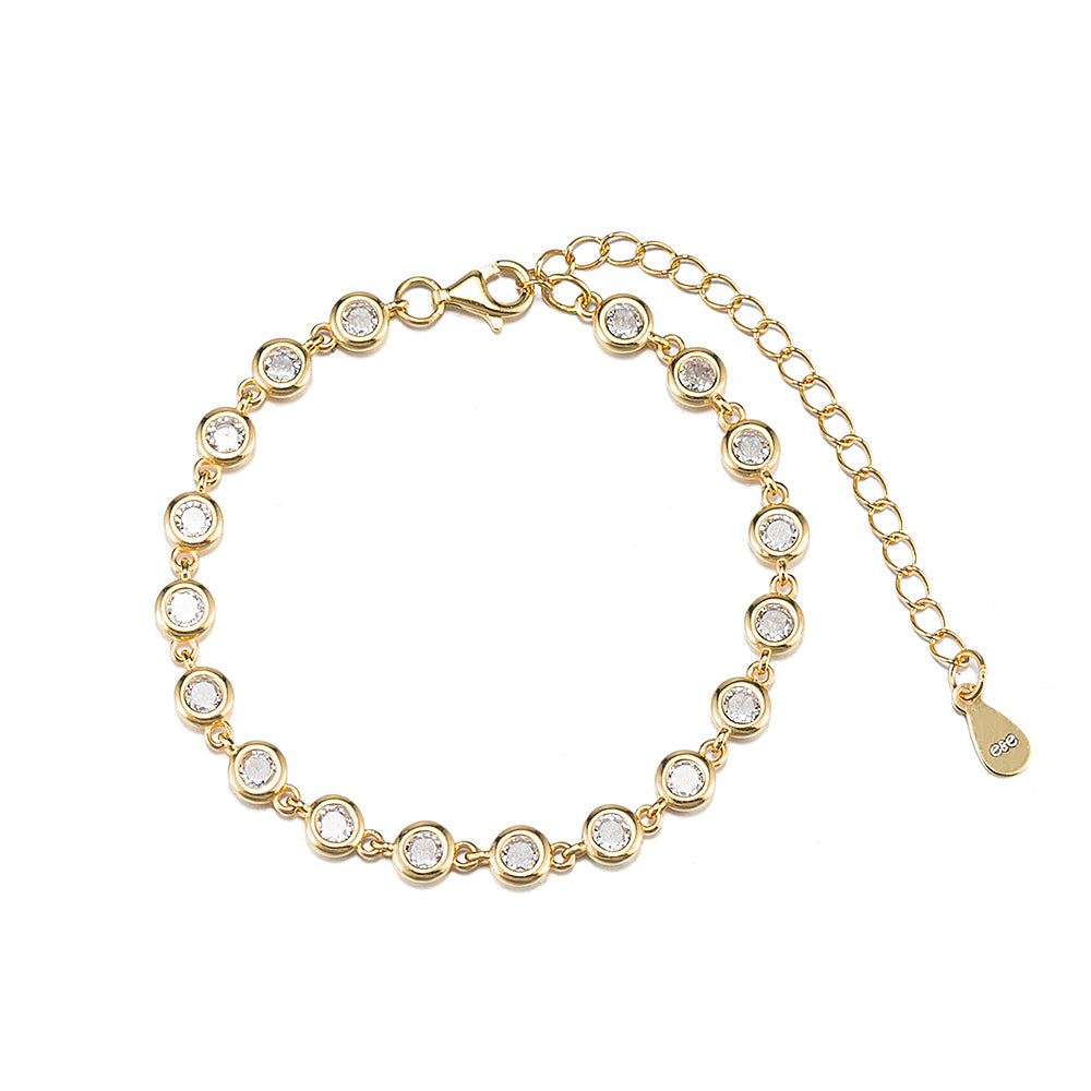 Covent Garden CZ Link Chain Bracelet