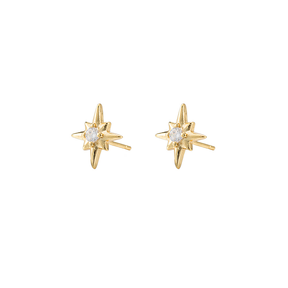 CZ Star Stud Earrings