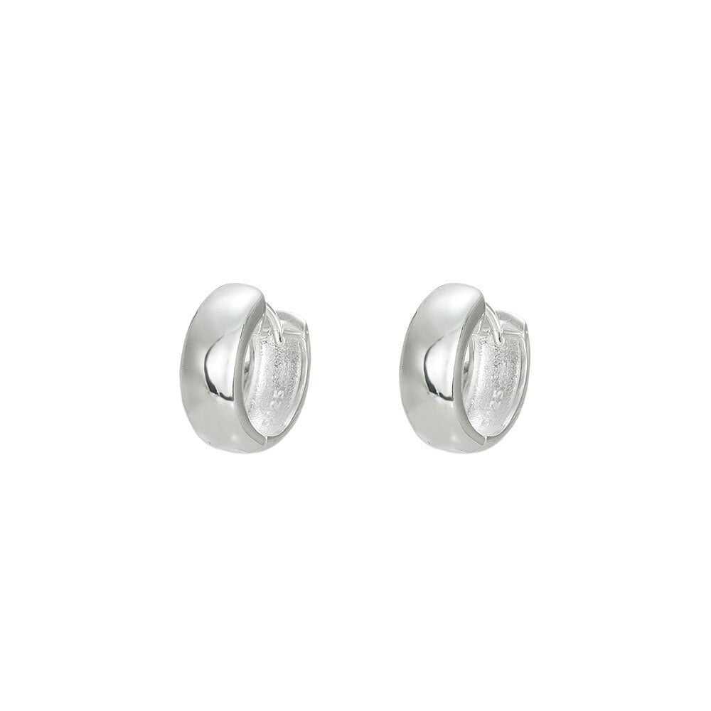 Tick Silver Hoop Earrings