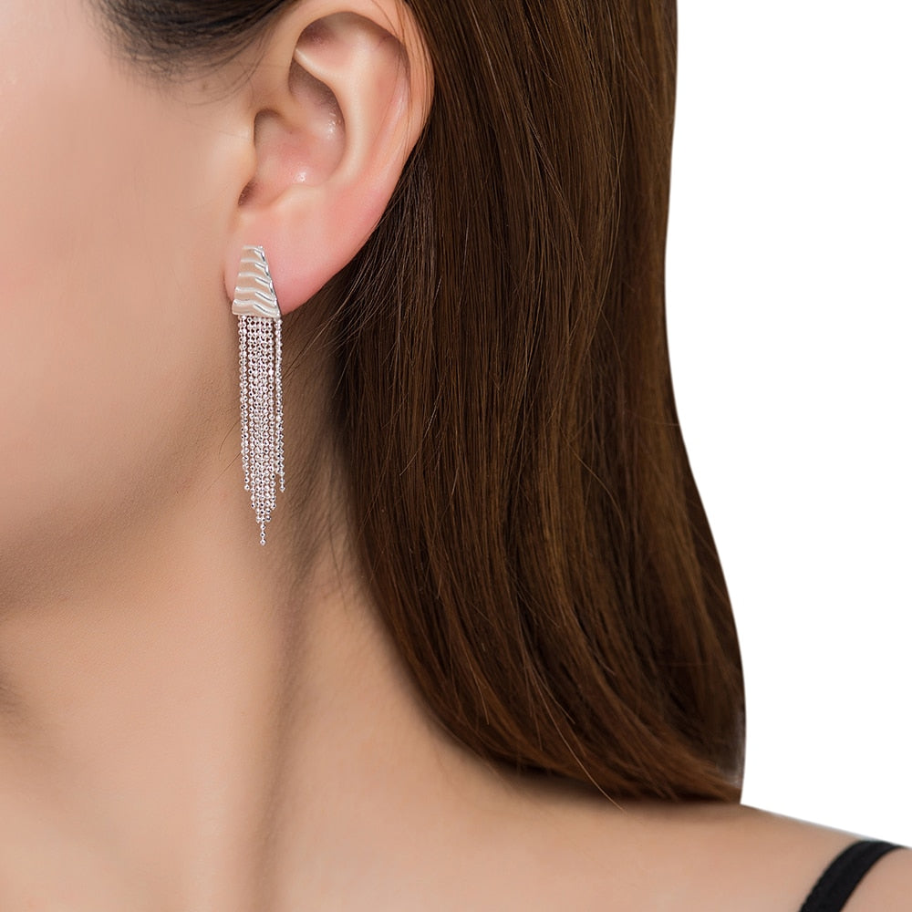 Silver Tassle Earring