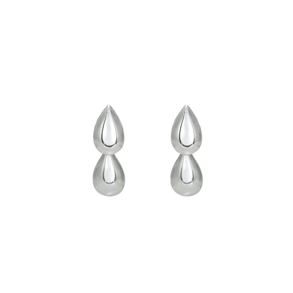 Silver Double Drop Earrings