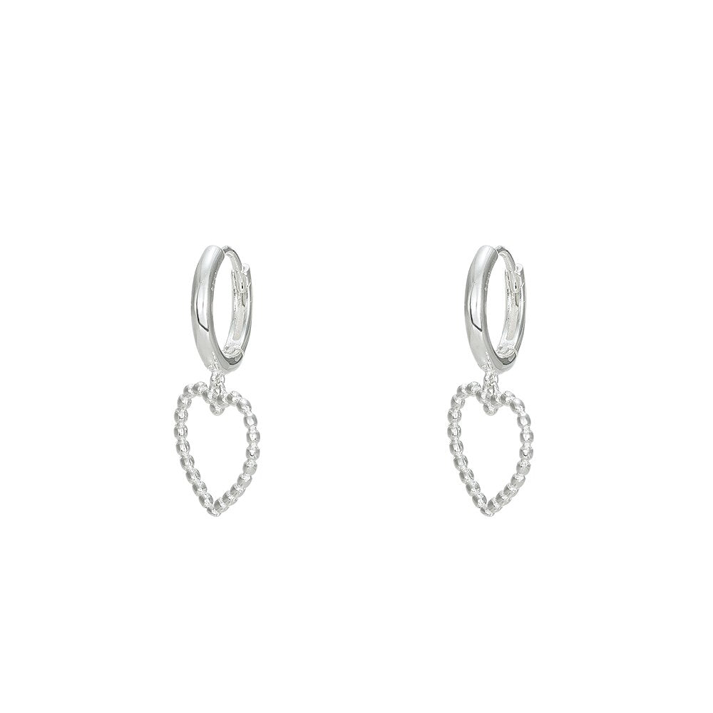 Dangly Bubble Heart Earrings