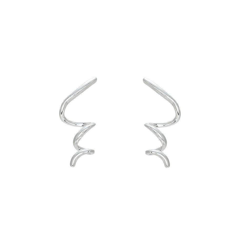 Silver Small Snake Earring 