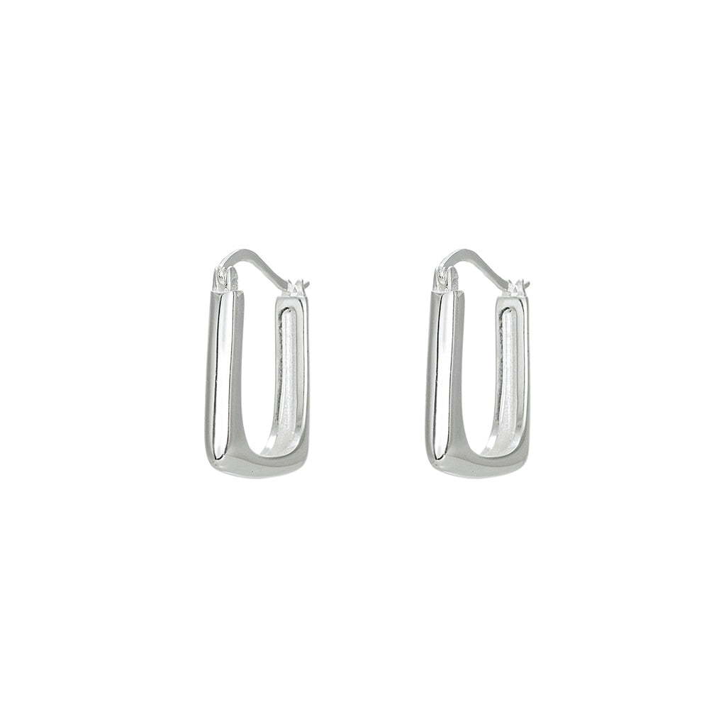 Thick Square Hoop Earrings