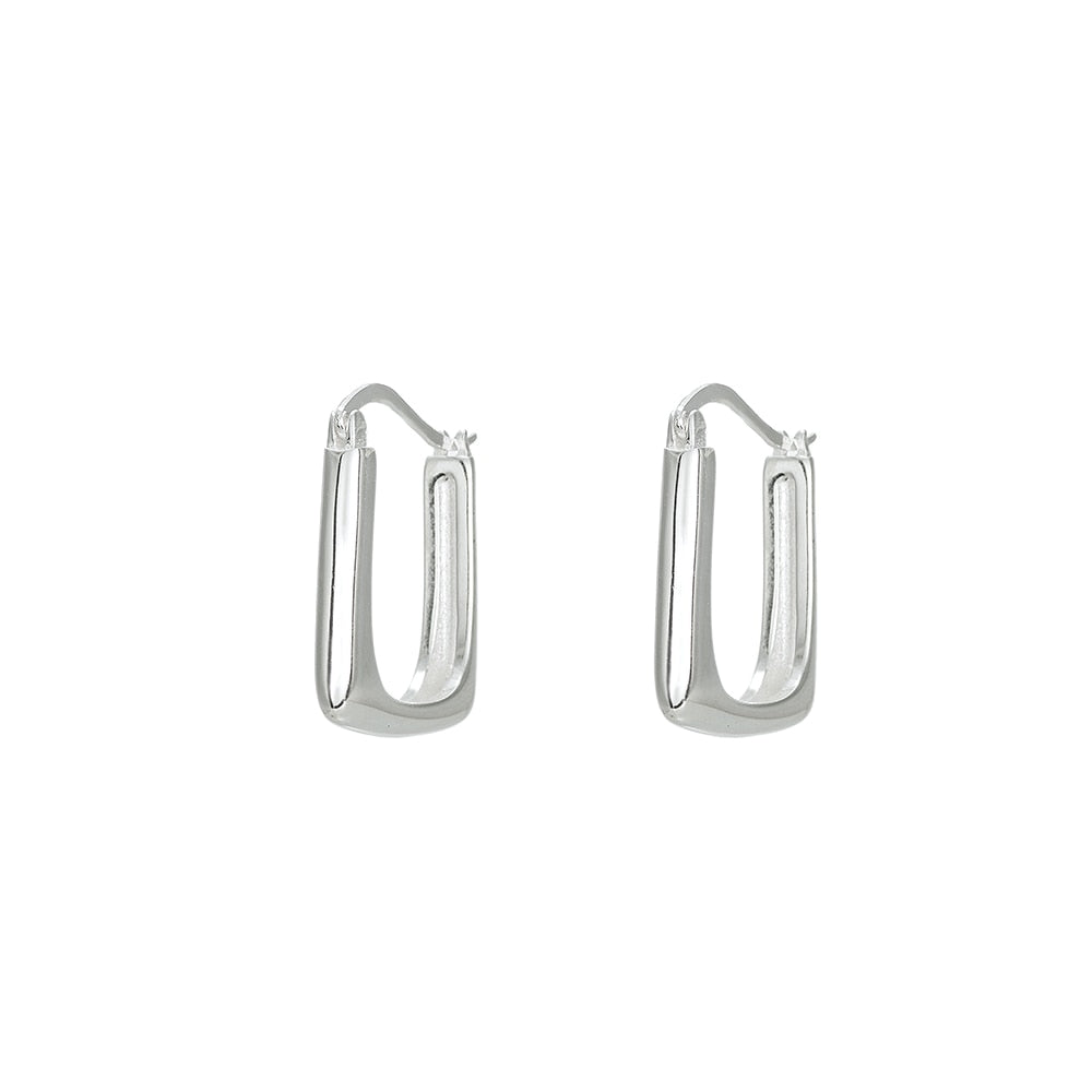 Silver Tick Square Hoop Earrings – e&e Jewellery