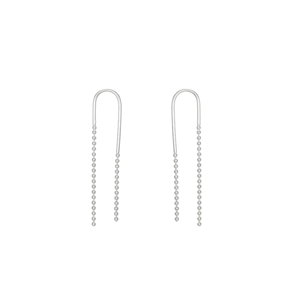 Silver Two Chain Earrings