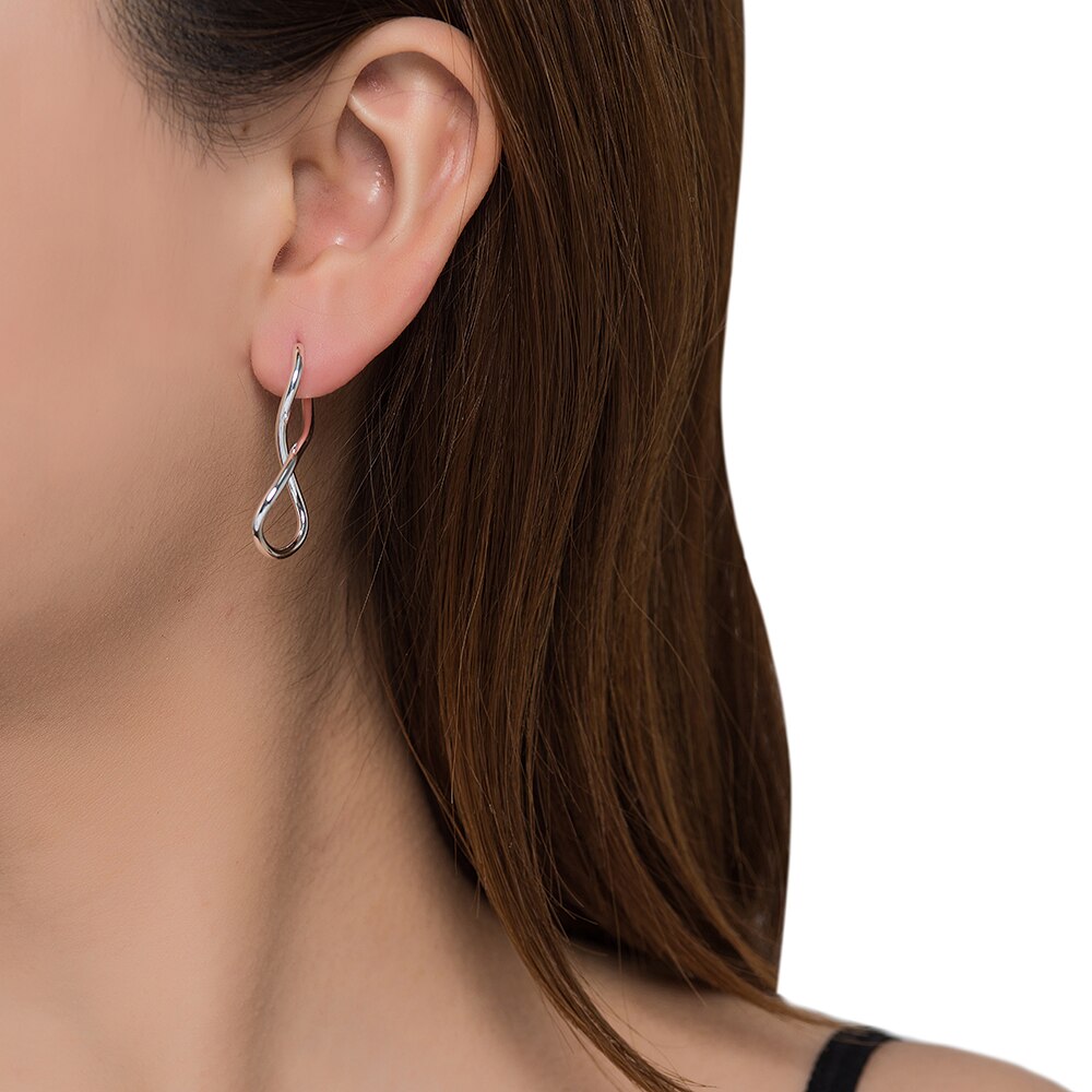 Silver Node Earrings