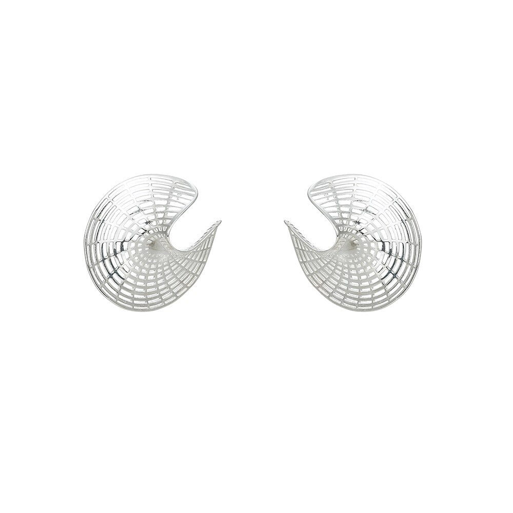 Silver Round Cage Earrings