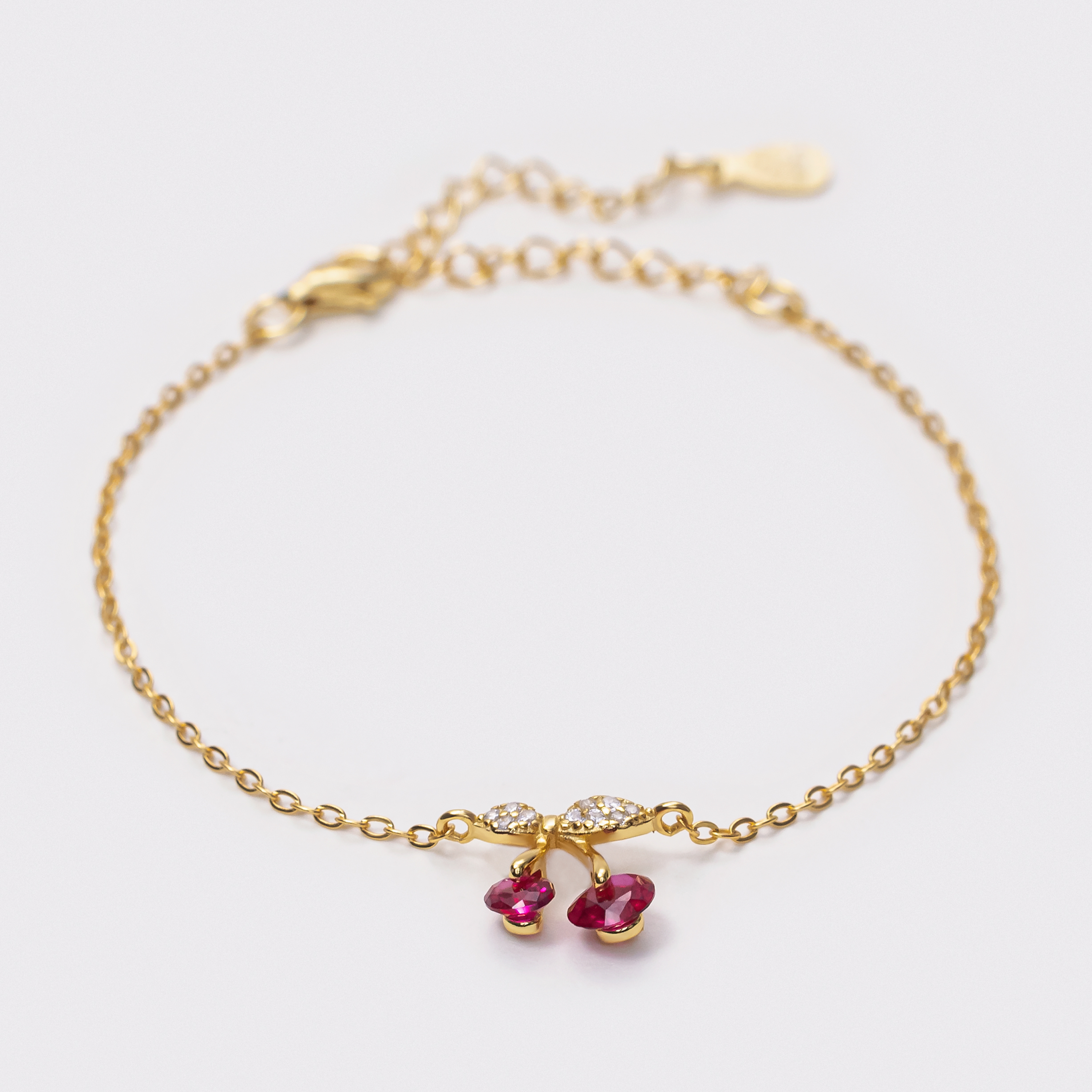 Sterling Cherry Bracelet