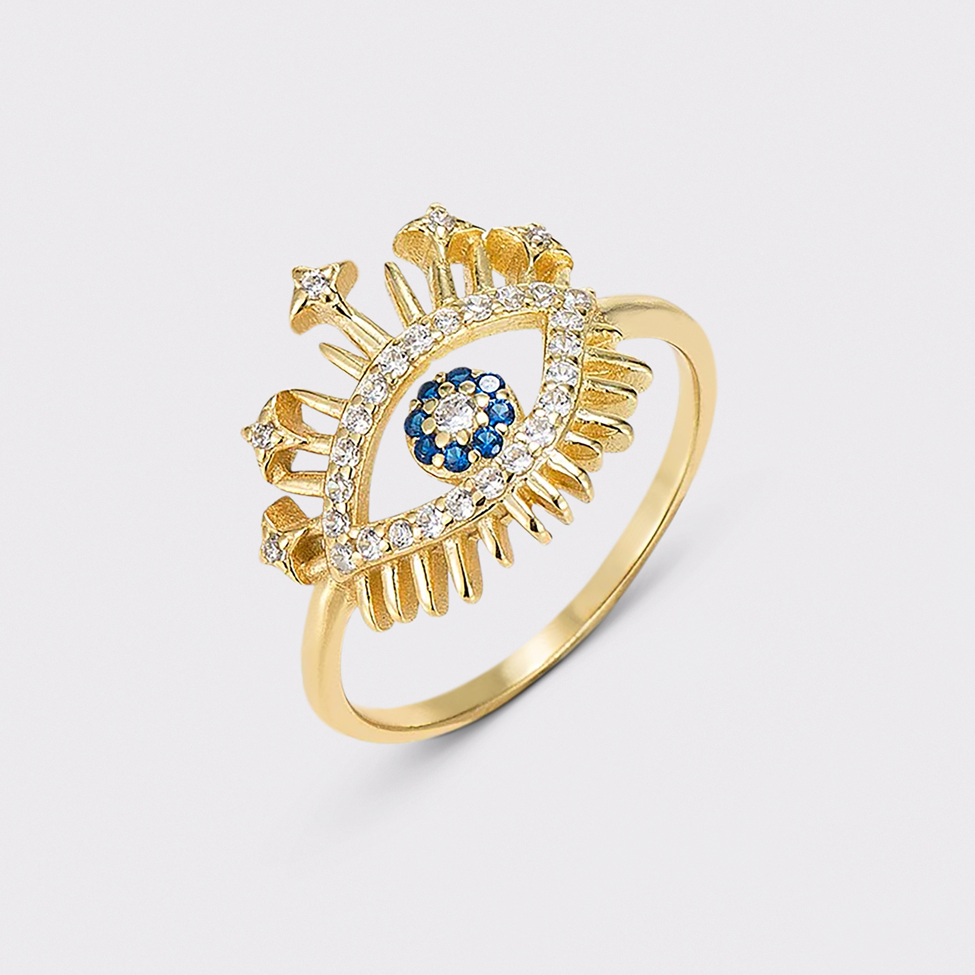 Sterling Large Evil Eye Ring
