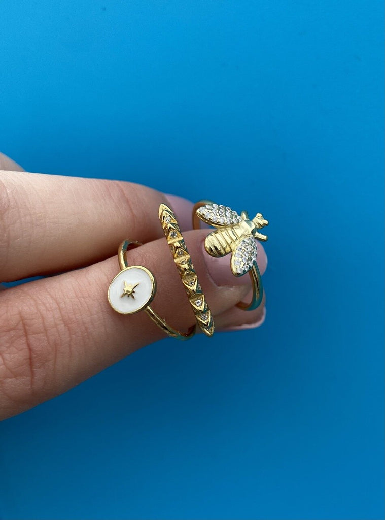 Sterling Silver Bee Ring