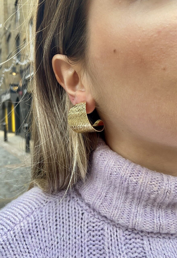 Bold Hoop Earrings in Gold Plated