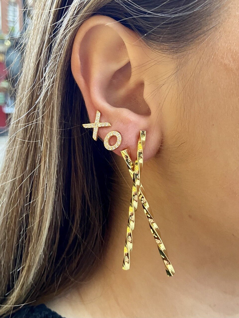 Double Stick Earrings in Gold Plated