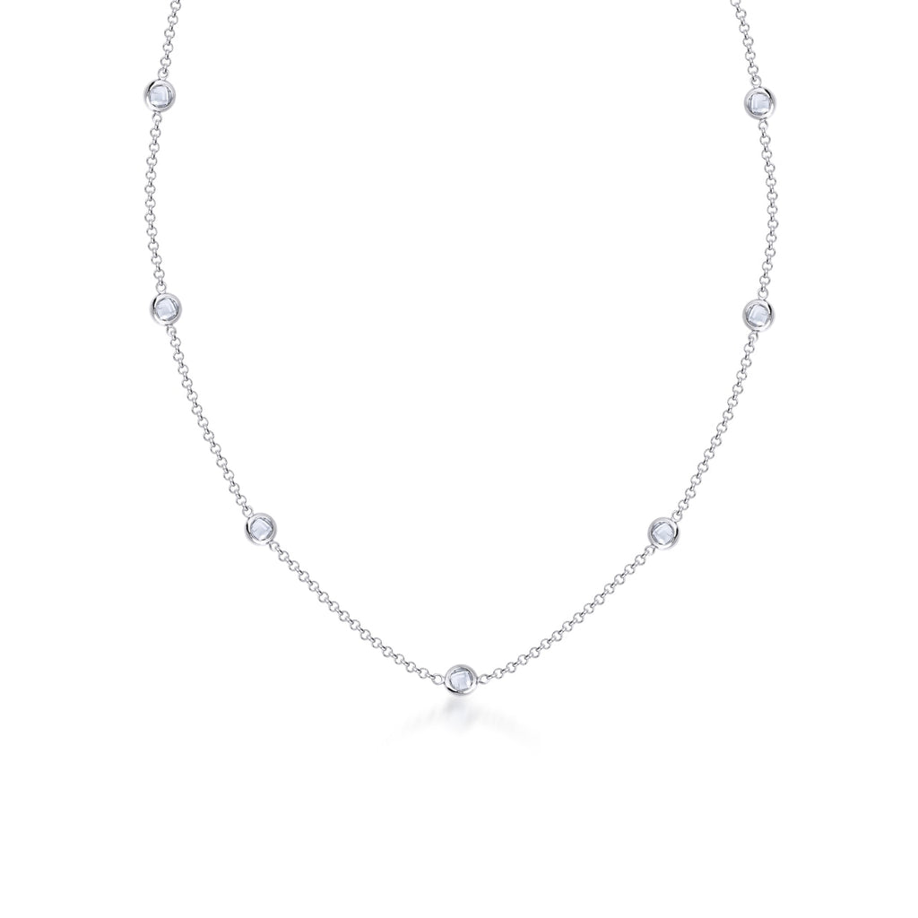 Stainless Steel Multi CZ Chain Necklace