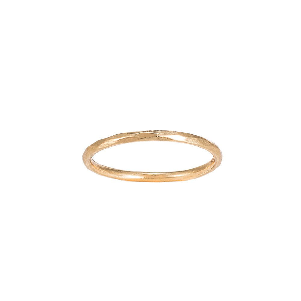 Gold Angled Plain Angled Sterling Silver Ring