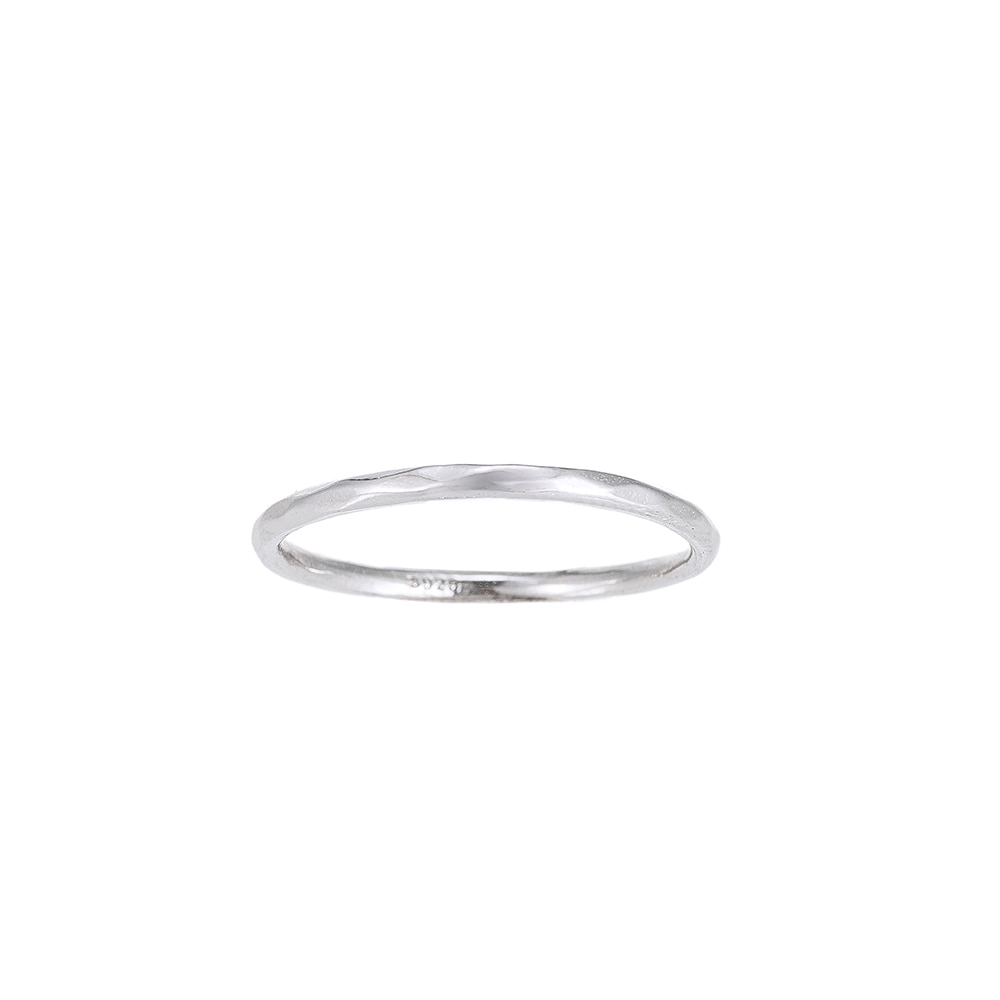 Plain Angled Sterling Ring