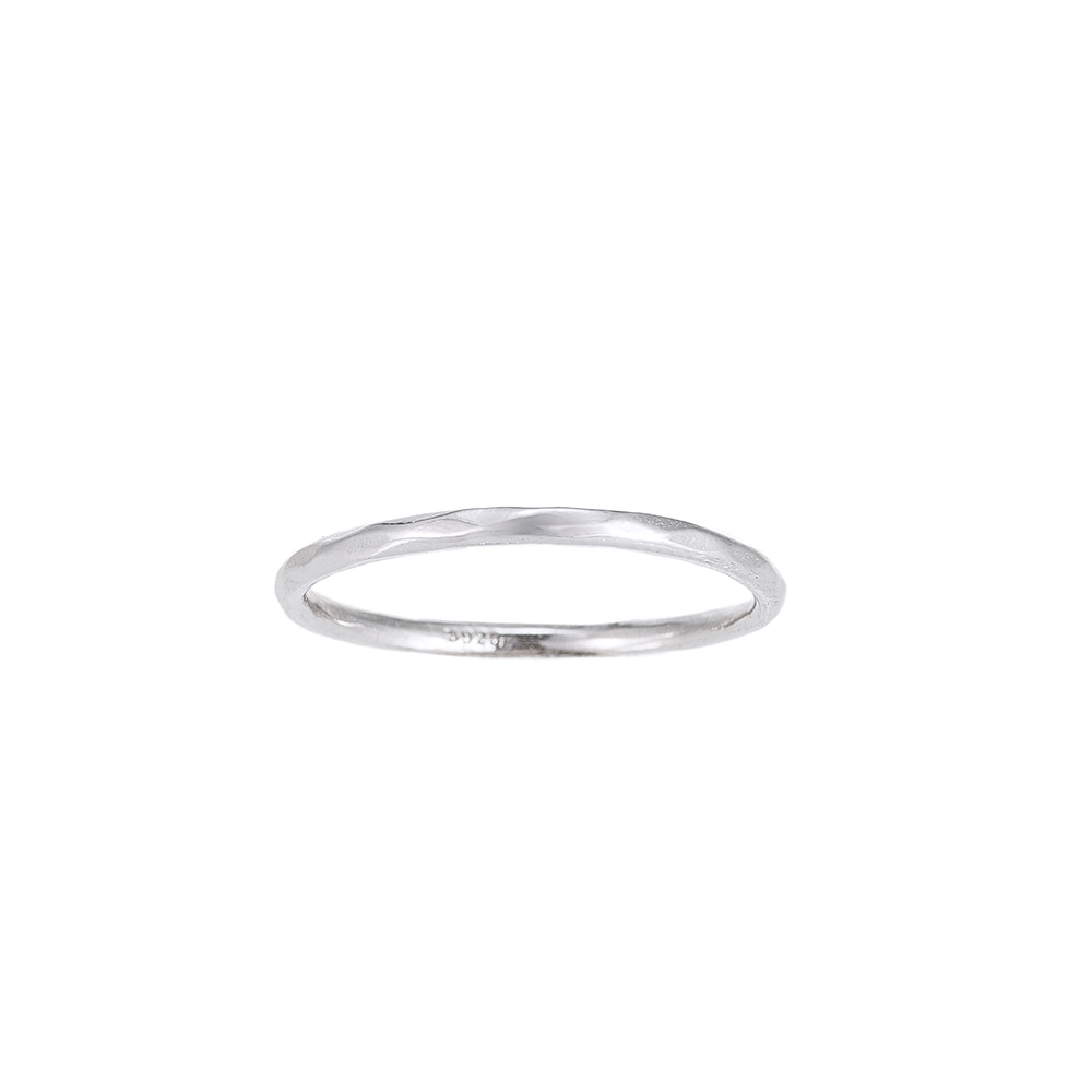 Plain Angled Sterling Silver Ring
