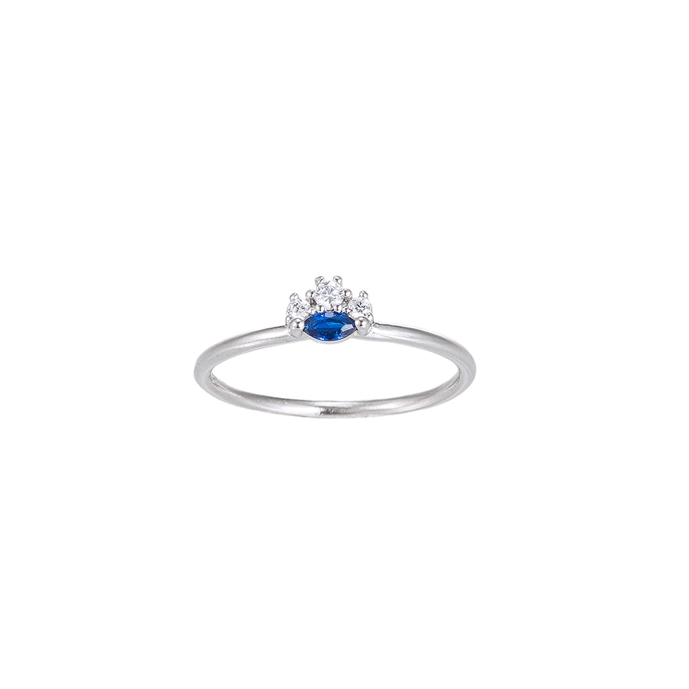 Sapphire Zirconia Sterling Ring