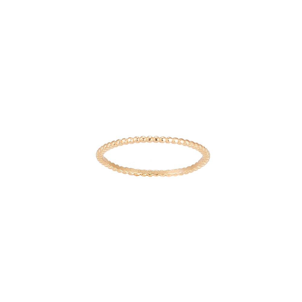 Gold Textured Plain Sterling Silver Ring