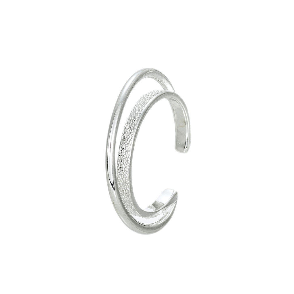 Silver Large Moon Cresent Ear Cuff