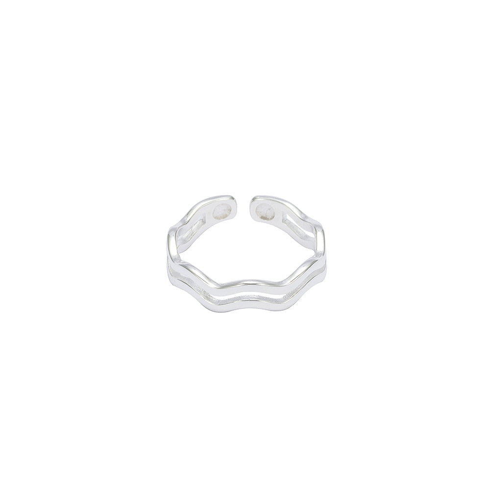 Double Line Wavy Ring
