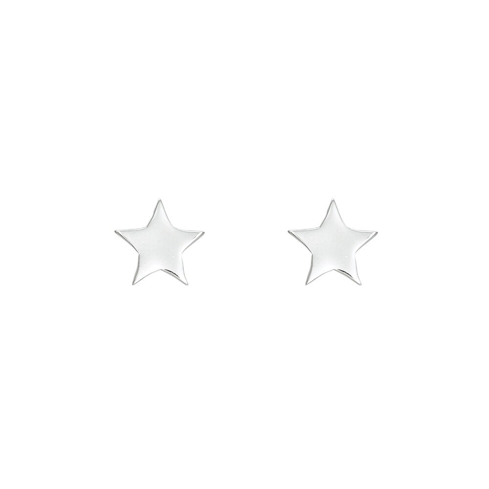 Star Silver Stud Earrings