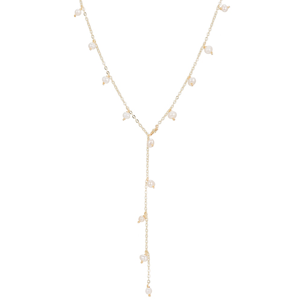 Gold Plated Bunch of Pearl Necklace