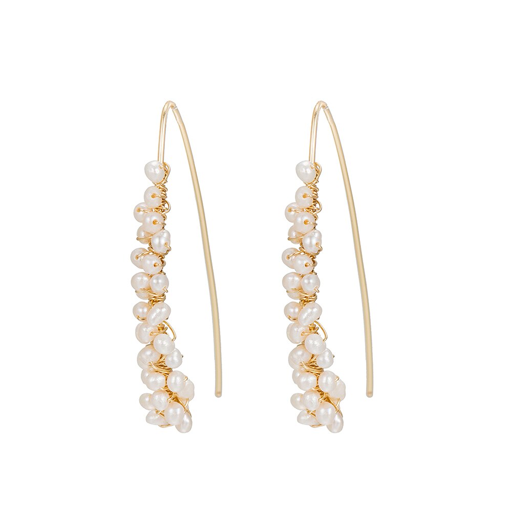 Gold Plated Climbing Pearl Earrings
