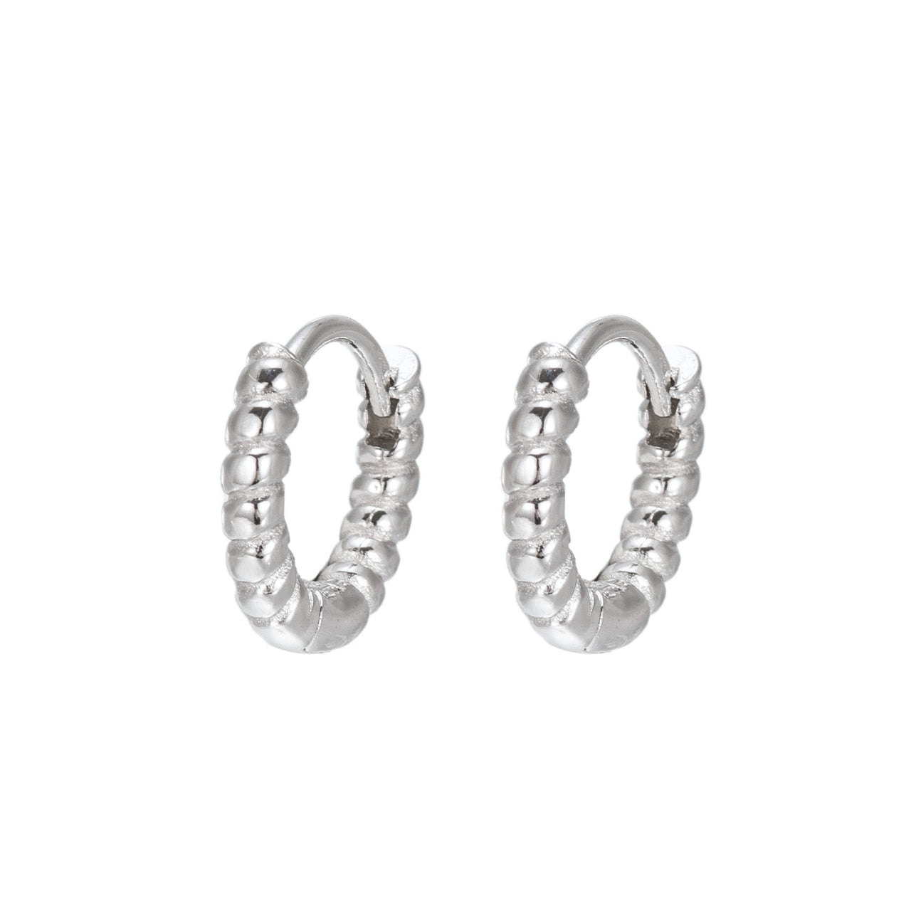 Sterling Tidal Huggie Earrings