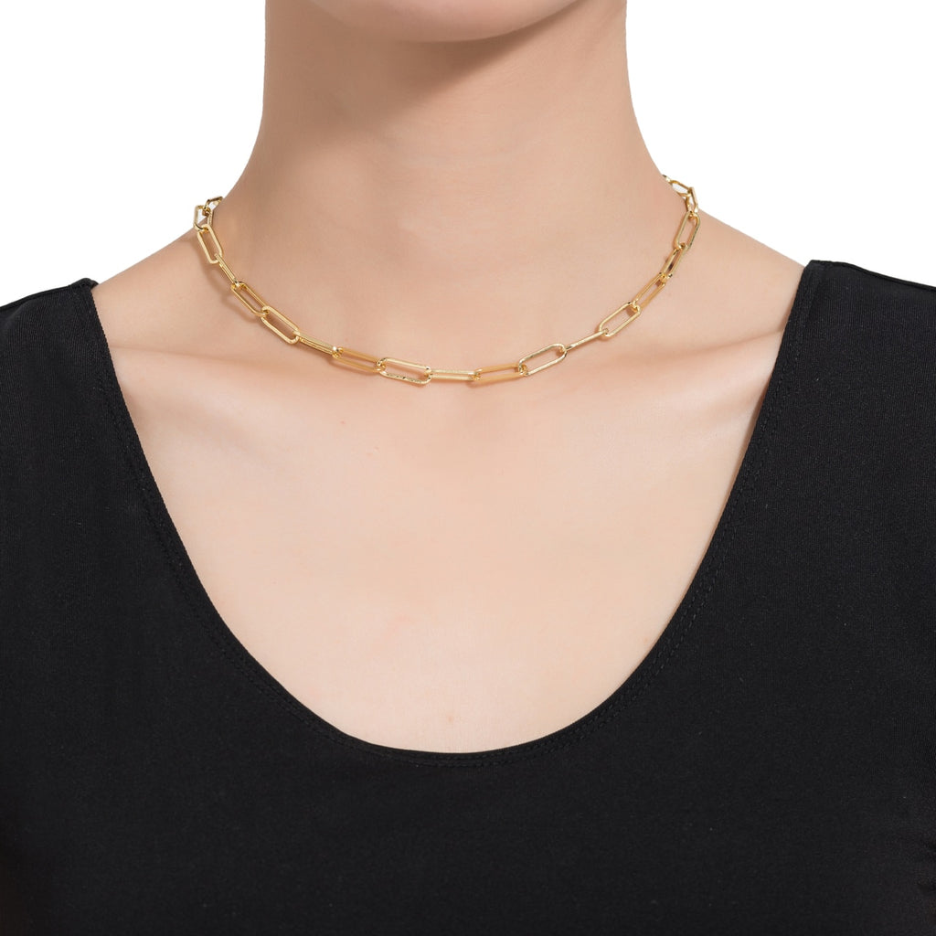 Stainless Steel Paperclip Chain Necklace