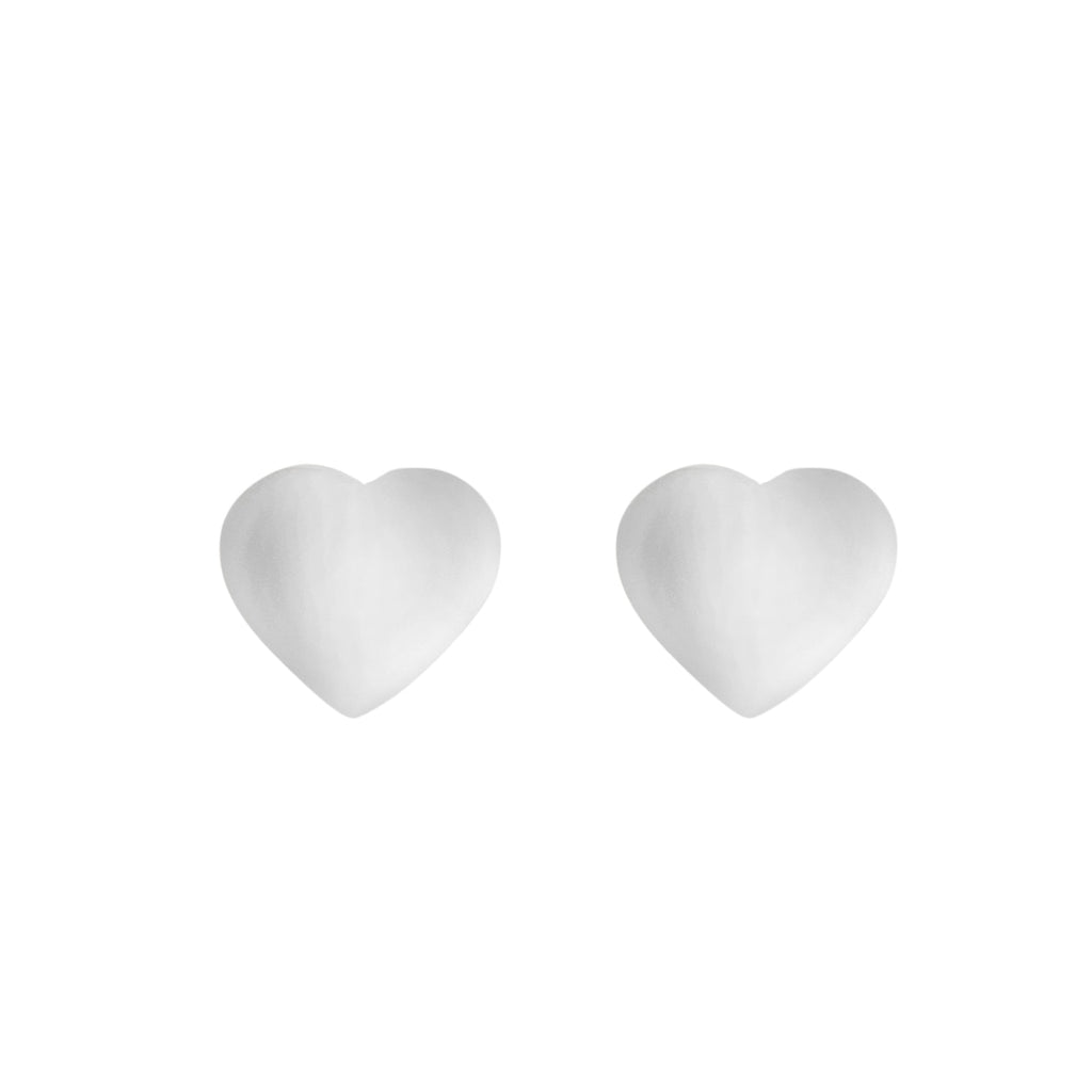 Sterling Silver Little Heart Stud Earrings