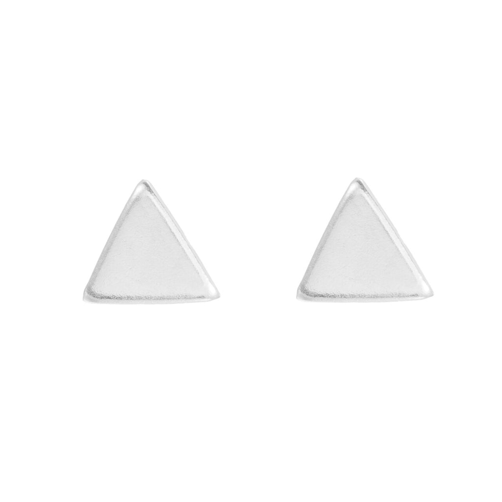 Sterling Silver Triangle Studs