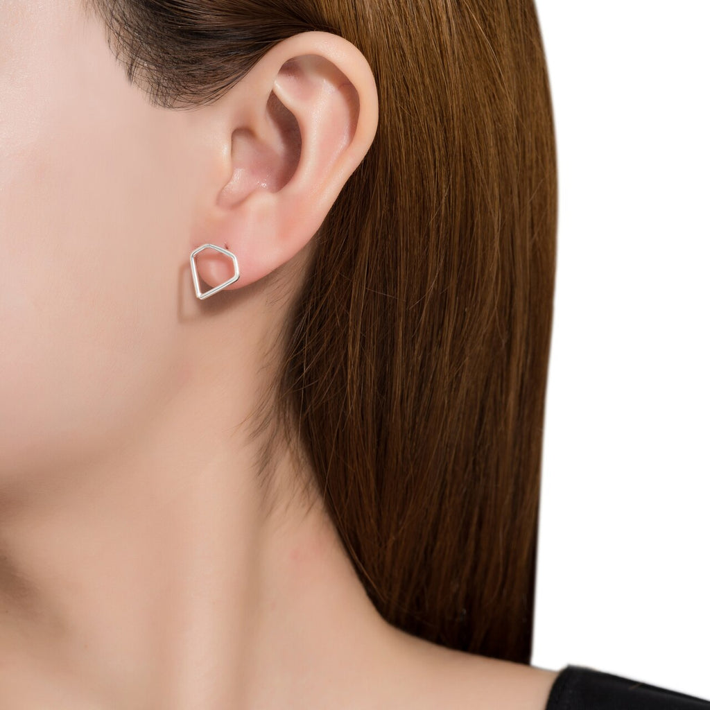 Sterling Silver Diamond Studs